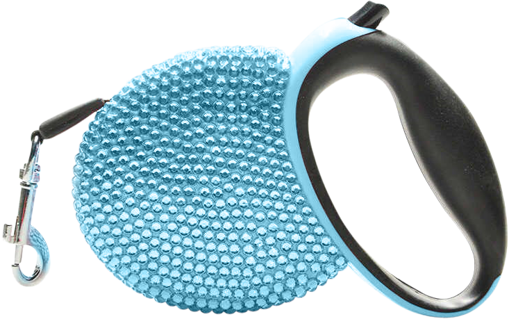 Luxury Rhinestone Retractable Dog Leash